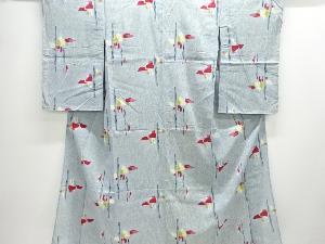 大正ロマン　抽象模様単衣着物